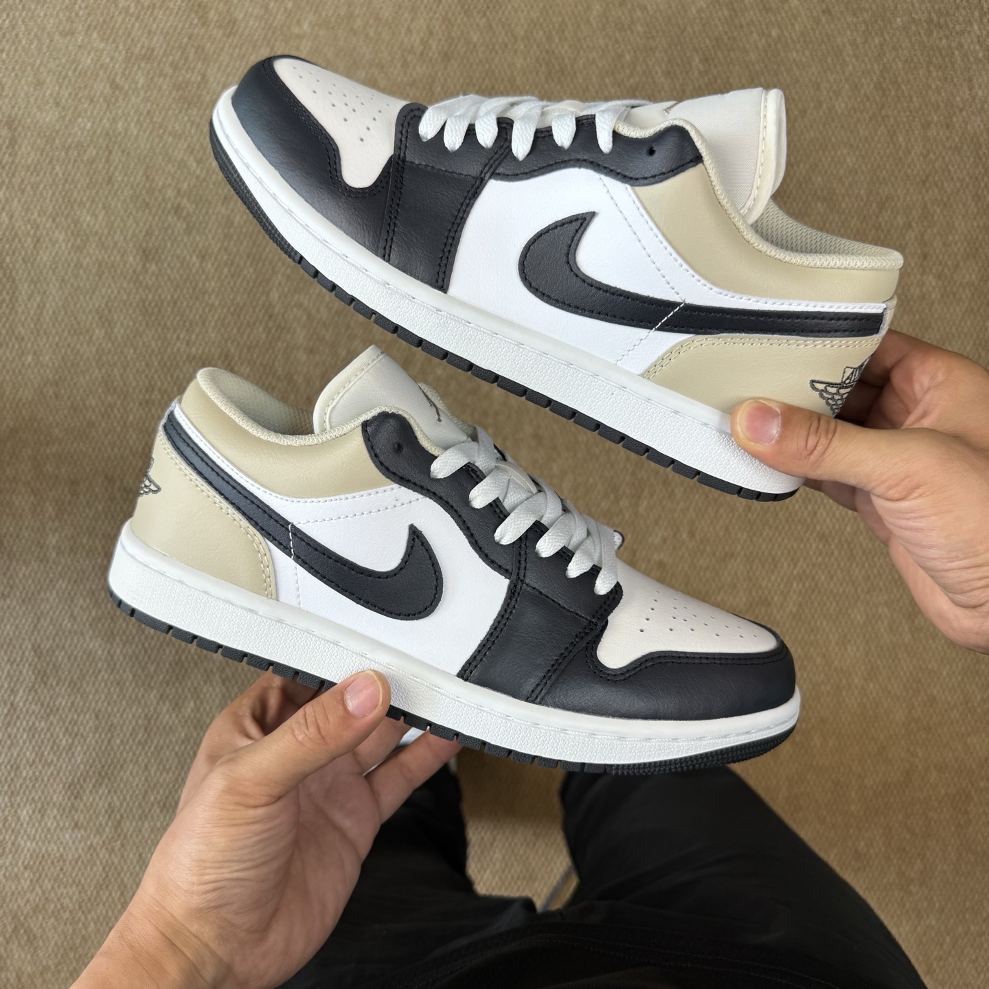 Jordan 1 Low Black Toe Rattan 553558-153