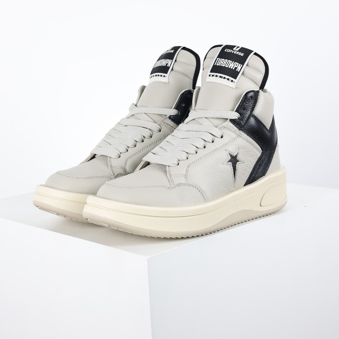 Rick Owens High Grey Leather Boots