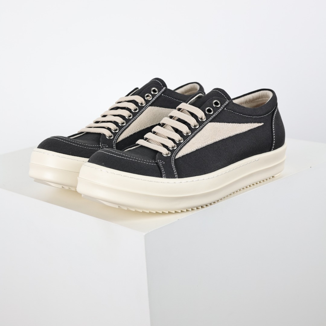 Rick Owens Low Black Canvas