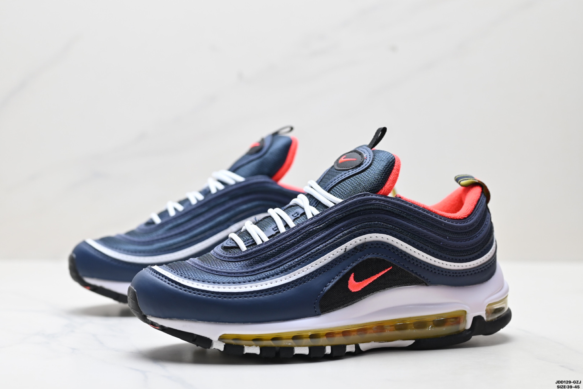 Nike Air Max 97 Midnight Navy Habanero Red 921826-403