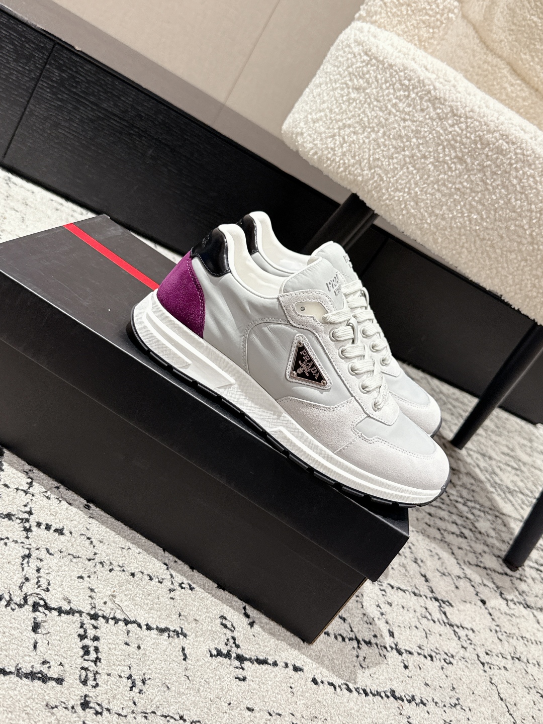 Prada Prax 2.0 Re-Nylon and suede sneakers