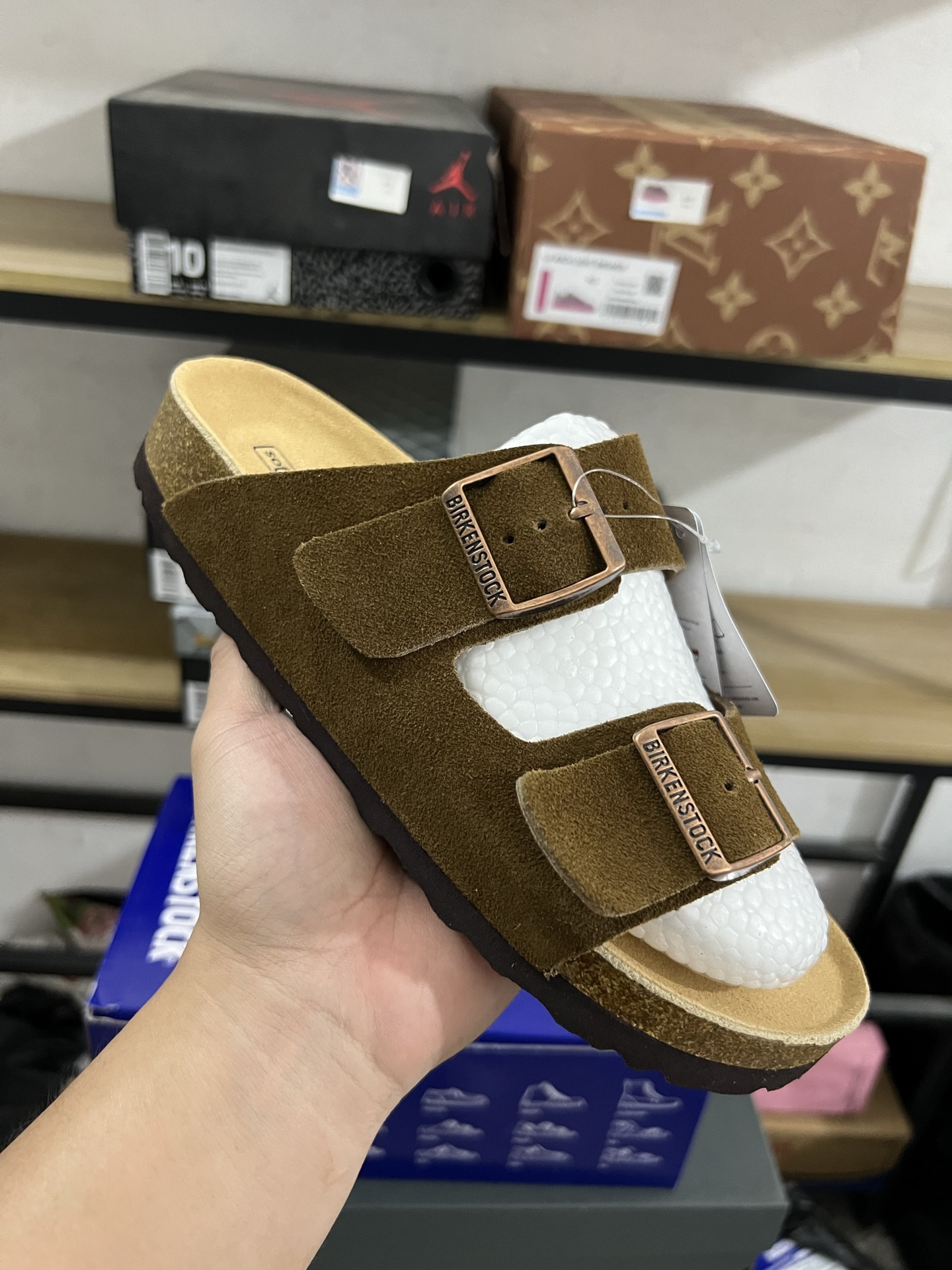 Birkenstock Arizona Soft Footbed Suede Leather - Dark Tea Tonal