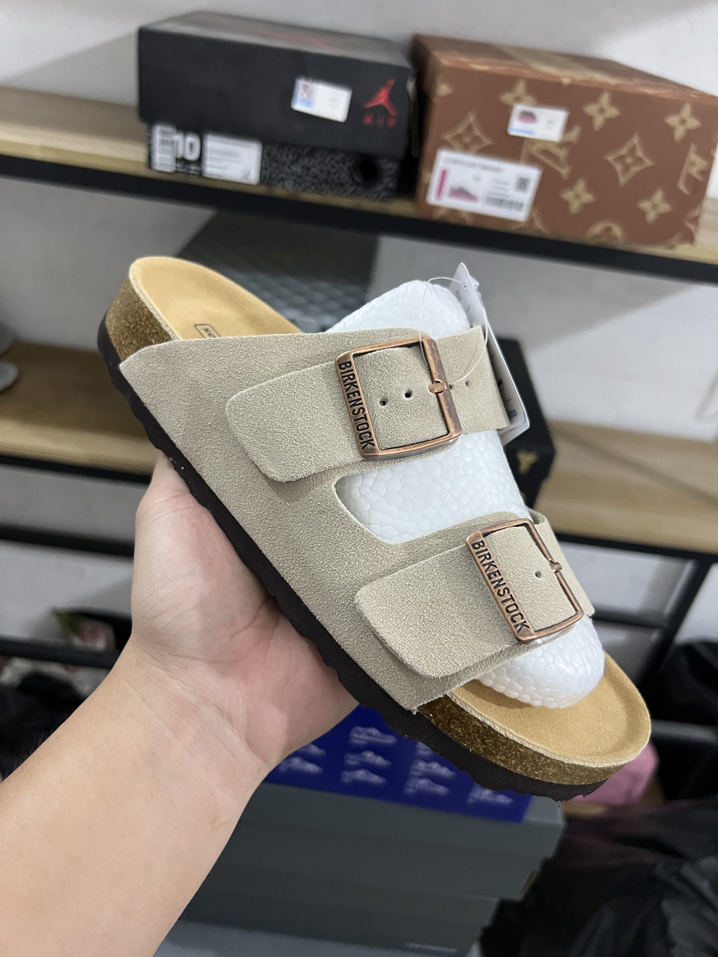 Birkenstock  Arizona Suede Leather - Sandcastle