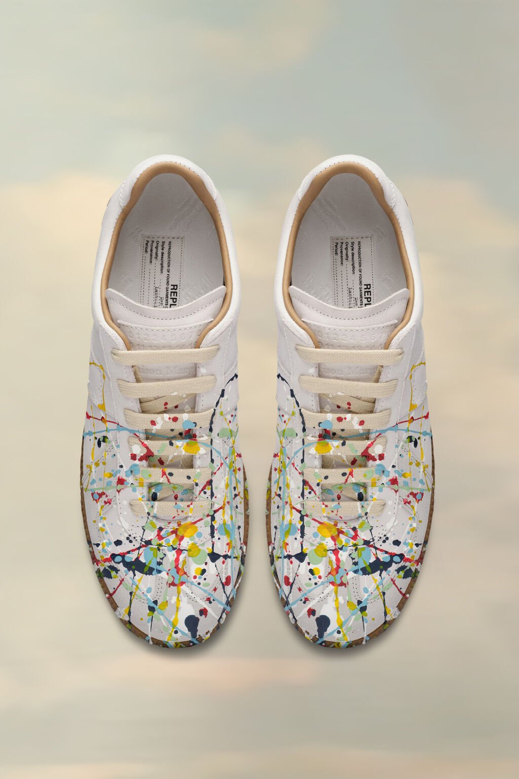 Maison Margiela Paint Replica paint-splatter sneakers white