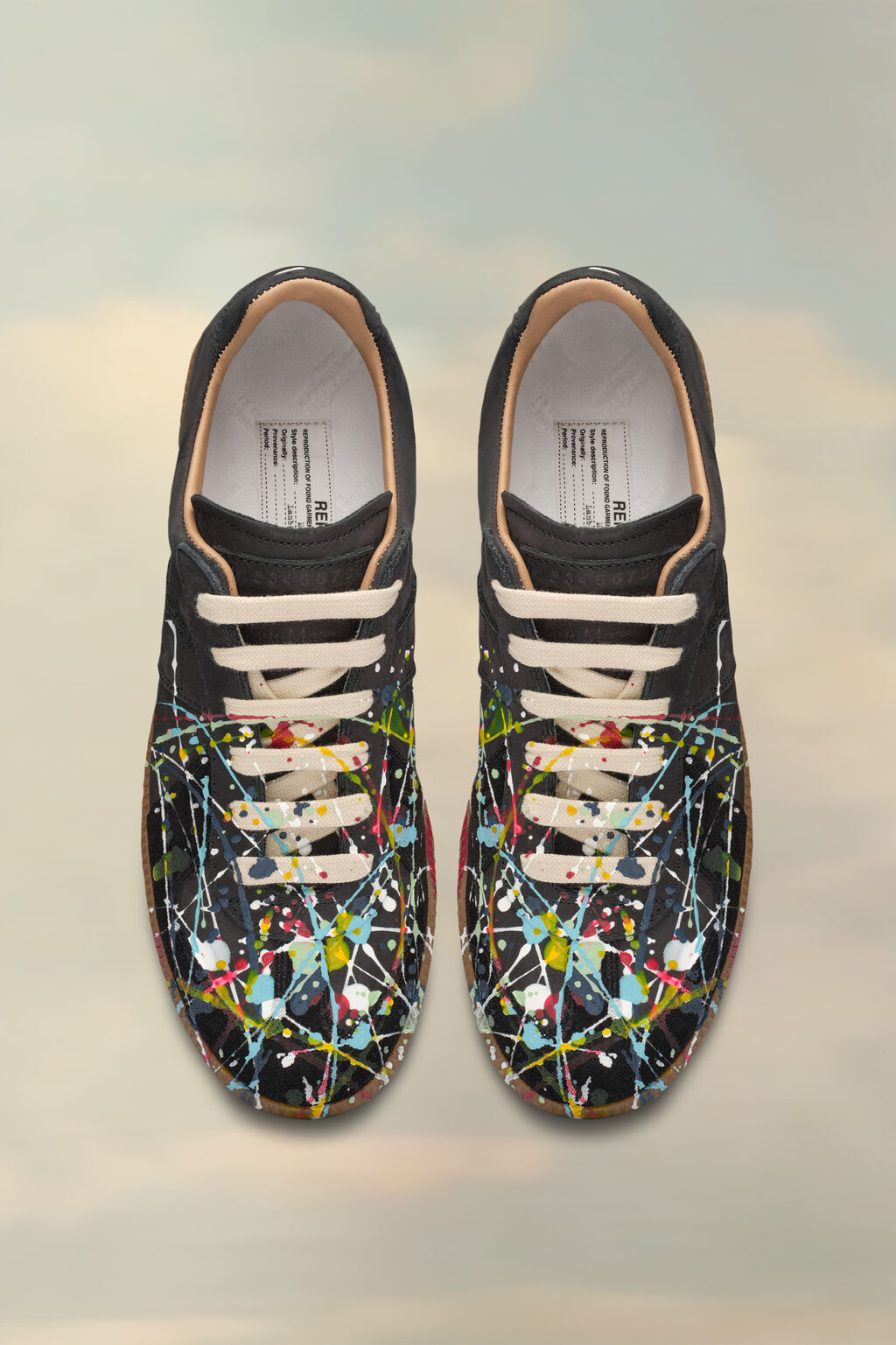 Maison Margiela Paint Replica paint-splatter sneakers Black