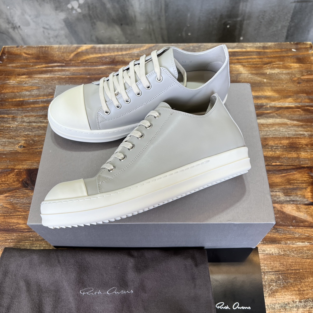 Rick Owens low grey leather