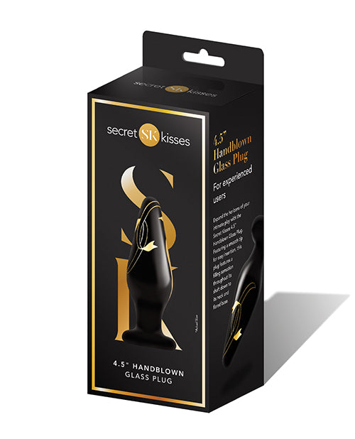 Joylovedoll Secret Kisses Black-gold Handblown 4.5" - Wide Plug Glass