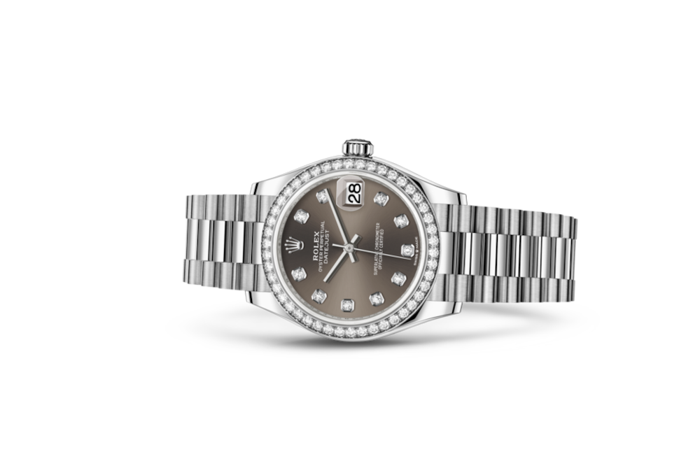 LadyRolex DATEJUST 31 Dark Grey Set With Diamonds,278289RBR