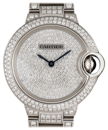 Cartier Ballon Bleu 33mm 18K White Gold & Diamonds Lady’s Watch, HPI00562