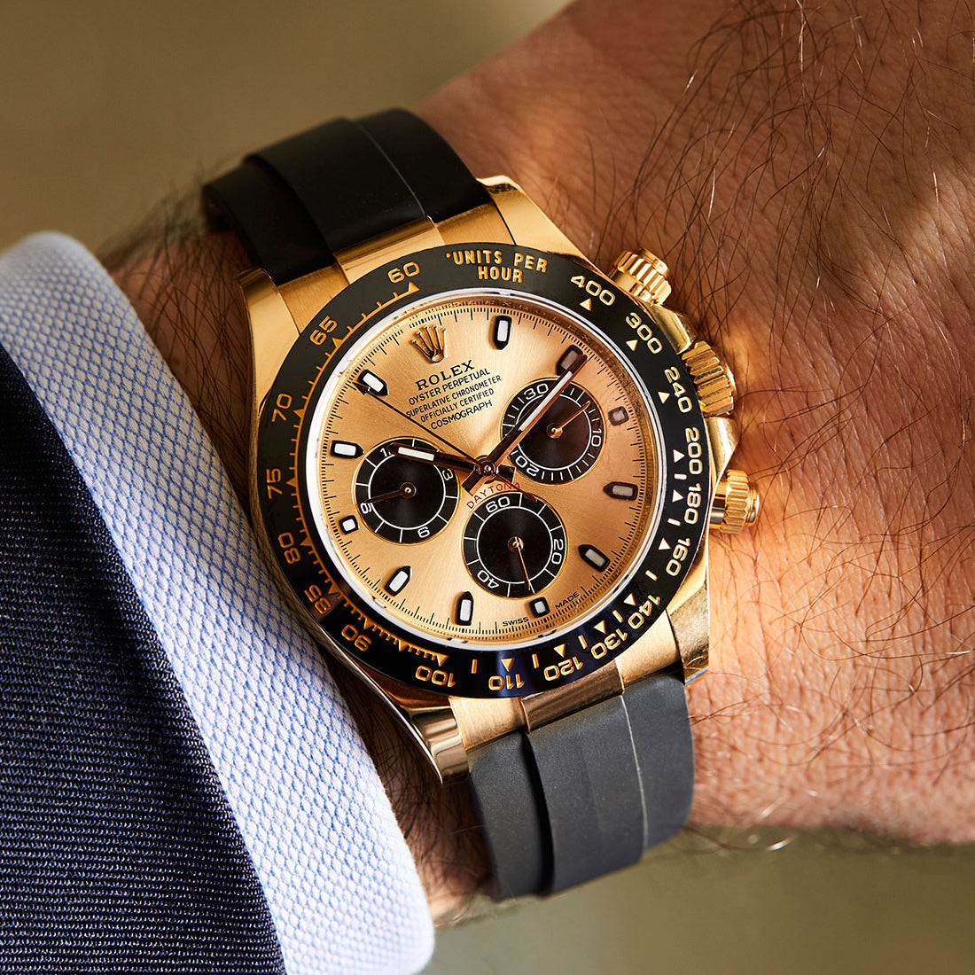 Rolex Cosmograph Daytona Black Strap m116518ln Series