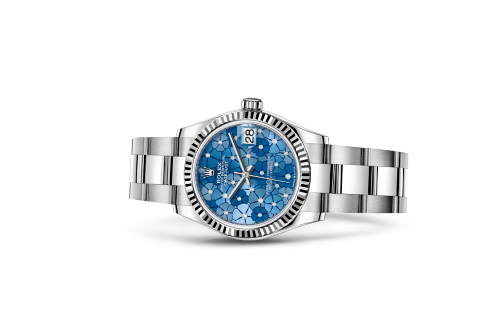 LadyRolex DATEJUST 31 Floral Motif Set With Diamonds,278274