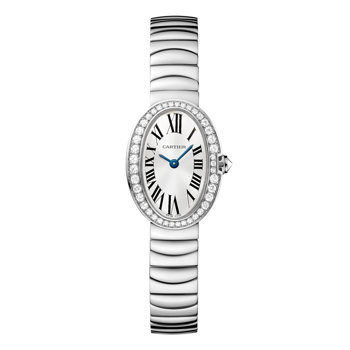 Cartier Baignoire 18K White Gold & Diamond Lady’s Watch, WB520025