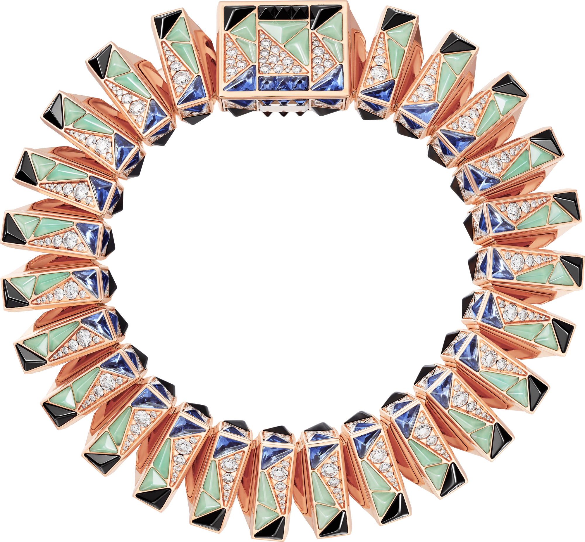 Cartier Libre Rose Gold & Diamonds & Sapphires & Coral & Chrysoprases & Spinels Lady’s Watch, HPI01532