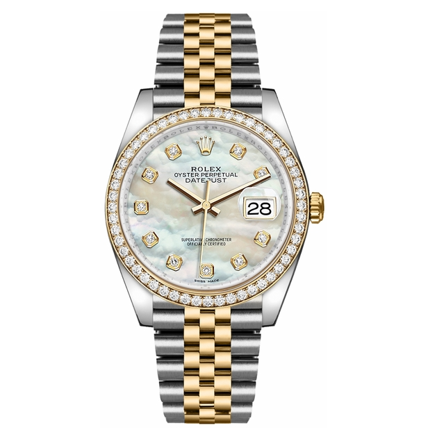 Rolex Datejust 36 Mother of Pearl Diamond Watch 116243-0018