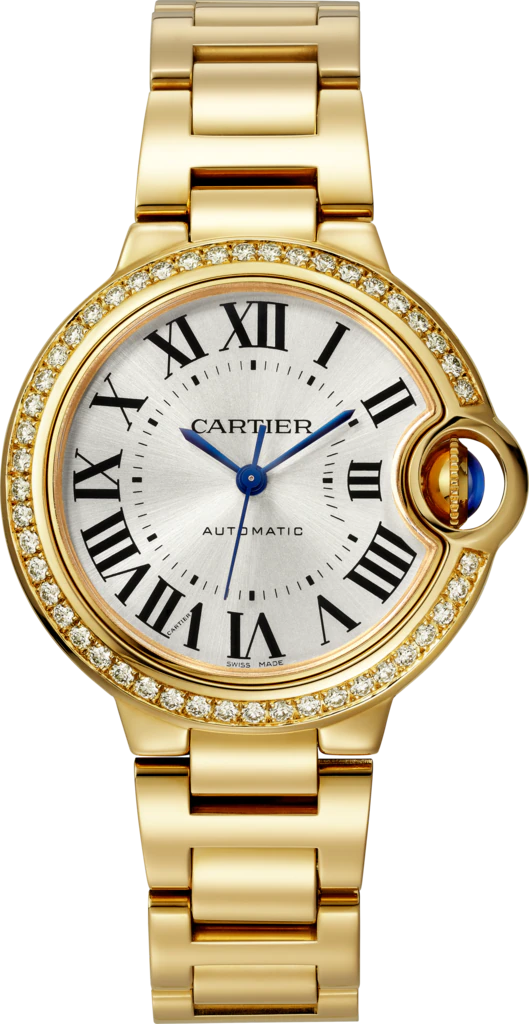 Cartier Ballon Bleu 36mm Yellow Gold & Diamond Lady’s Watch, WJBB0070