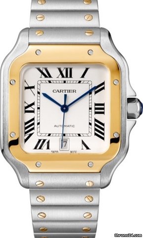 Cartier Santos Stainless Steel & 18K Yellow Gold Men’s Watch, W2SA0006
