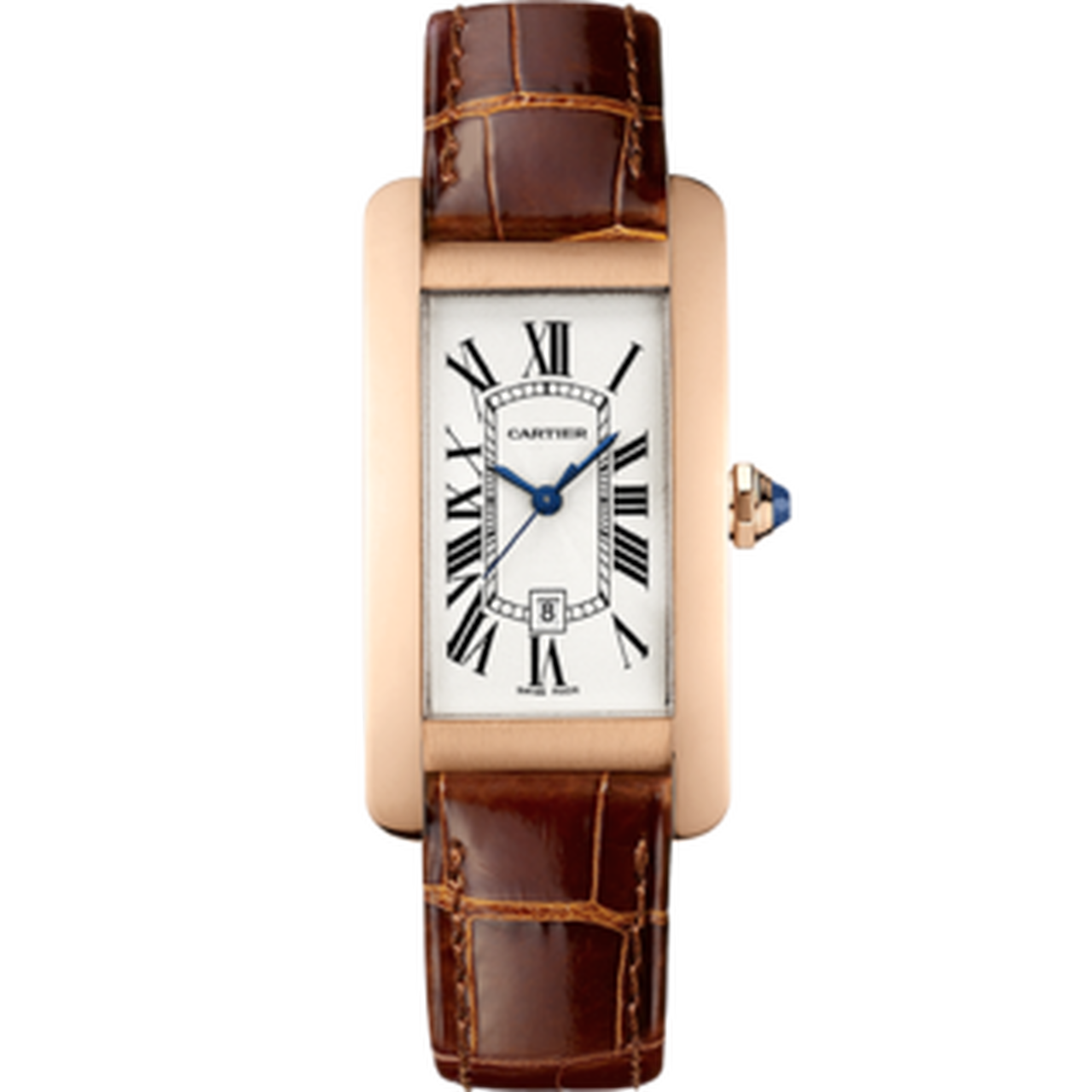 Cartier Tank Américaine Medium Model 18K Rose Gold Men’s Watch, WGTA0046