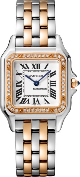 Cartier Panthère 18K Pink Gold & Stainless Steel & Diamonds Ladies Watch, W3PN0007