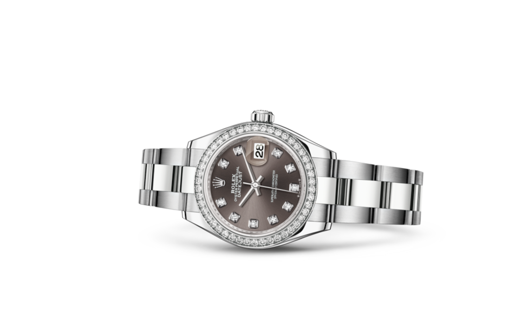 LadyRolex DATEJUST Dark Grey Set With Diamonds,279384RBR