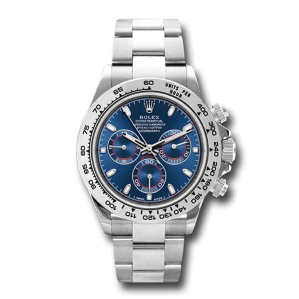 Rolex Cosmograph Daytona 18k White Gold Blue Dial 116509-0071