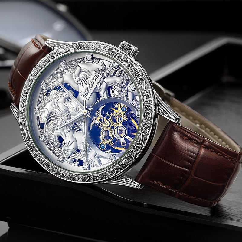 3D engraving fully automatic mechanical watch