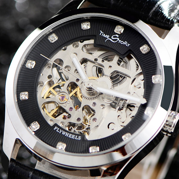 Automatic double-sided skeleton mechanical watch