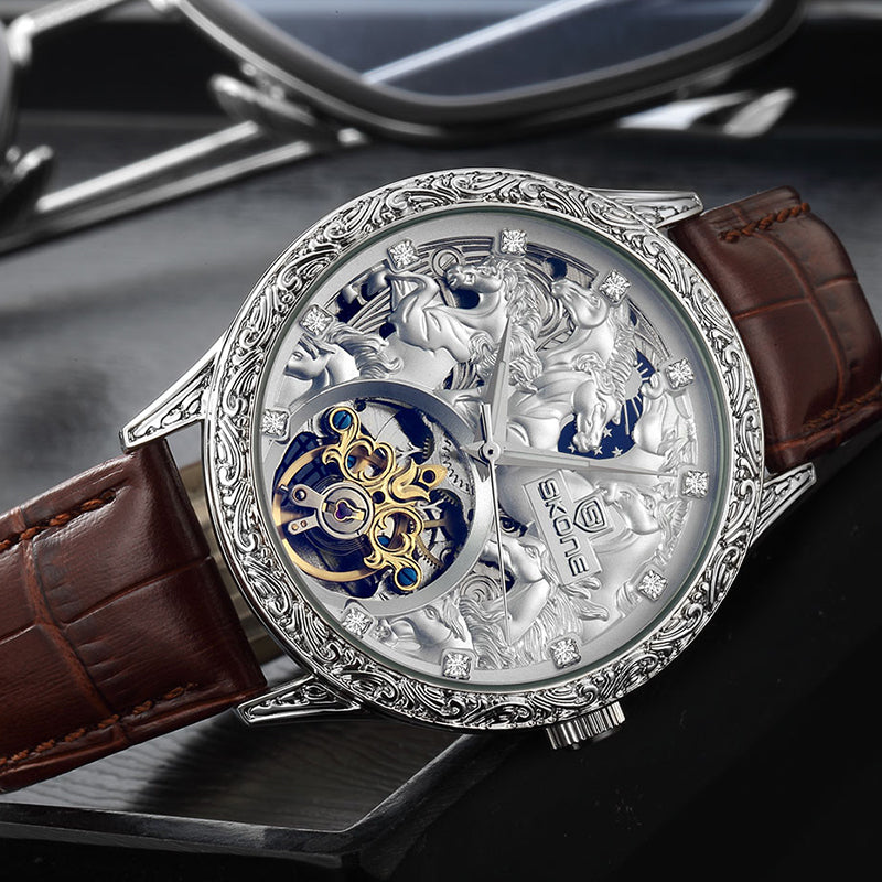 3D engraving fully automatic mechanical watch