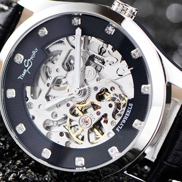Automatic double-sided skeleton mechanical watch