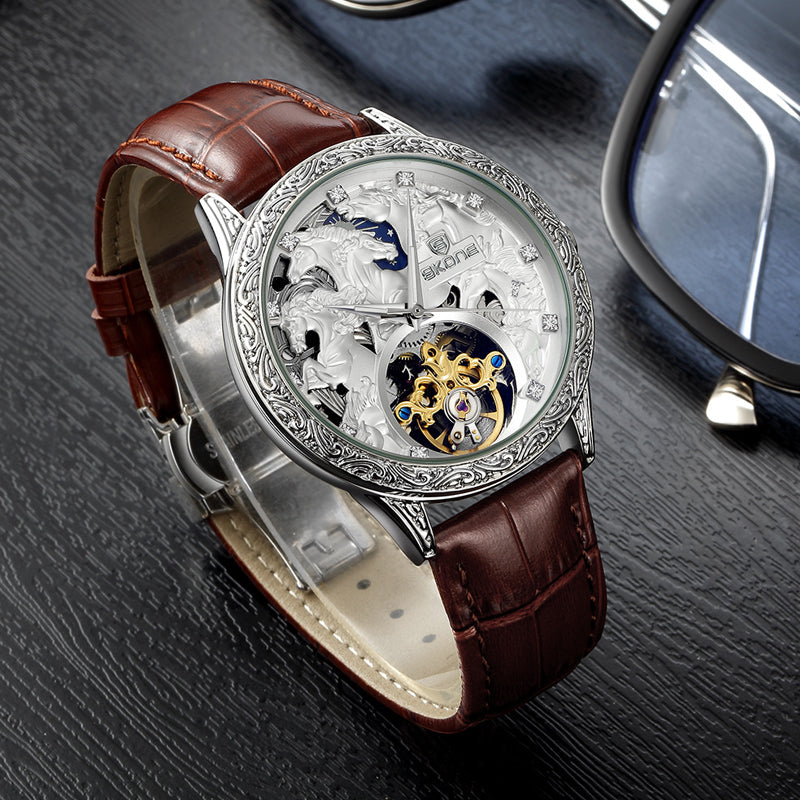 3D engraving fully automatic mechanical watch