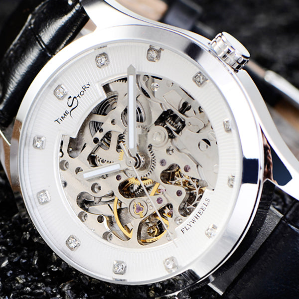 Automatic double-sided skeleton mechanical watch