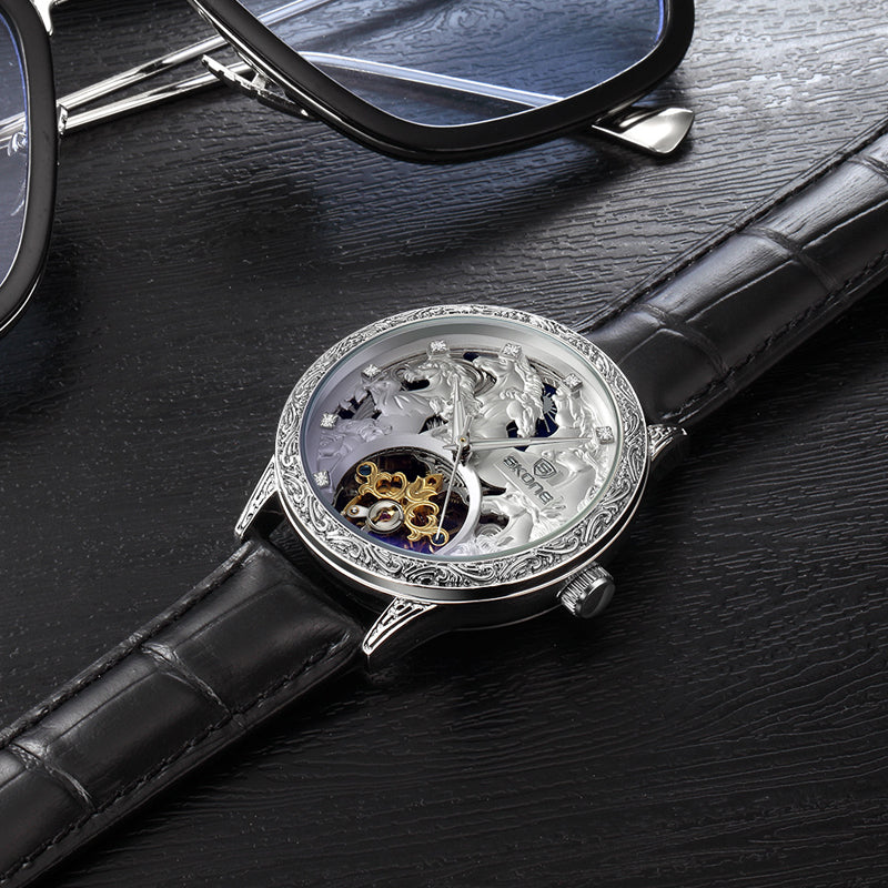 3D engraving fully automatic mechanical watch