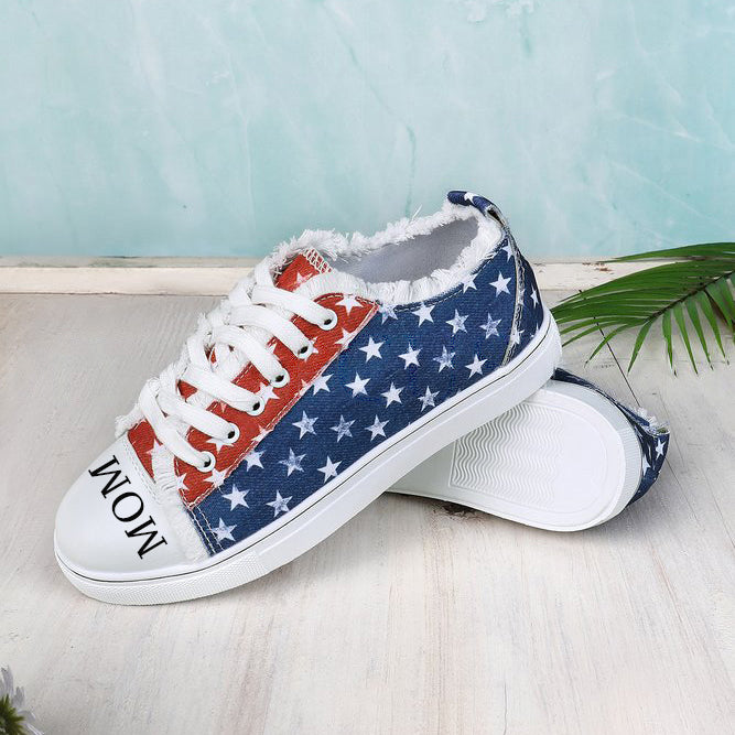 Custom Personalized American Independence Day Flag Commemorative Canvas Shoes