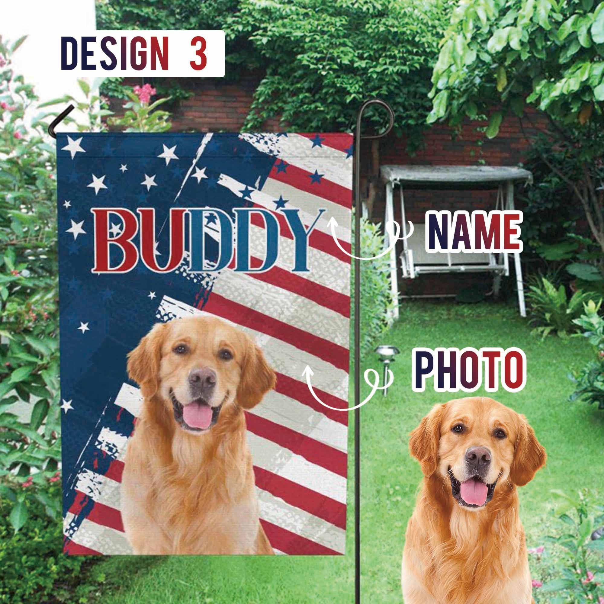 In Loving Memory-Personalized Dog Photo Flag,Custom independence day flag