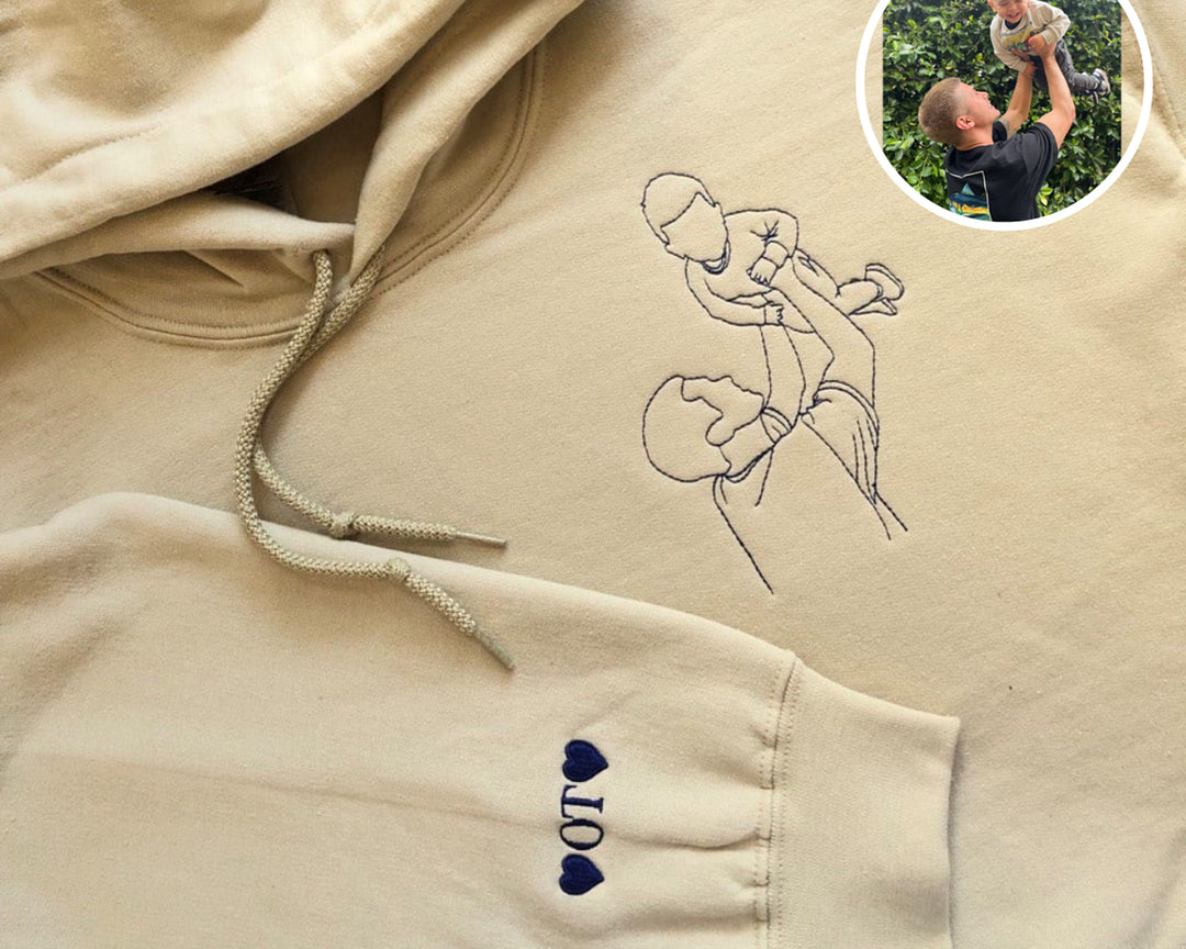 💖For Lover💖Custom Photo Shirt for Dad, Father's Day Tshirt, Personalized Dad Embroidery Shirt