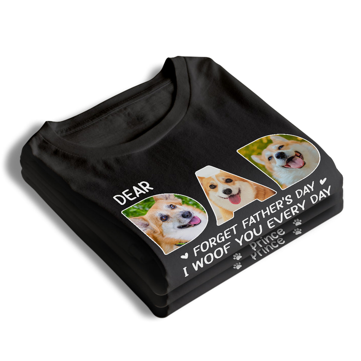 Custom Photo Dear Dad I Woof You Every Day - Dog Personalized Custom Unisex T-shirt, Hoodie, Sweatshirt - Father's Day, Gift For Pet Owners, Pet Lovers