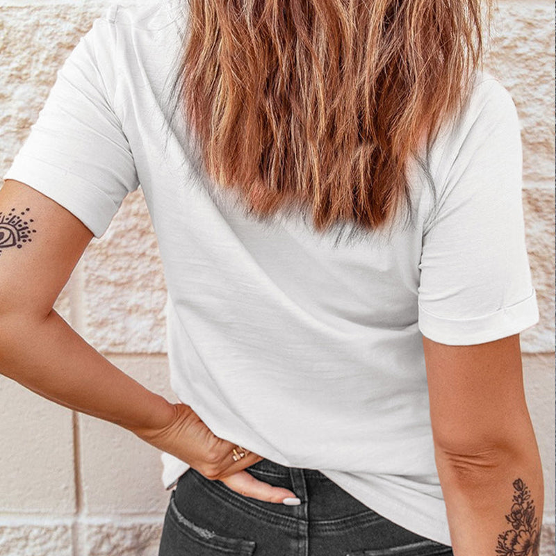 Custom Personalized American Flag Patriotic Graphic Crewneck T-shirt