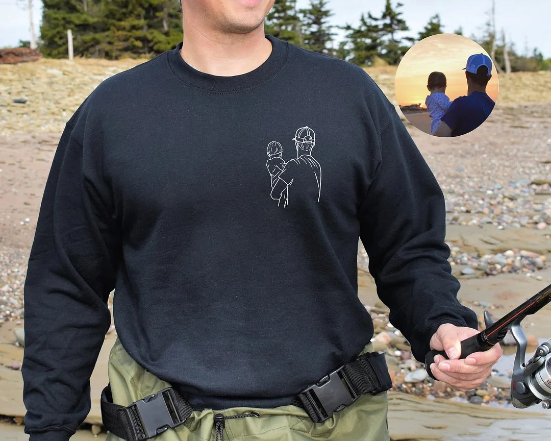 💖For Lover💖Custom Photo Shirt for Dad, Father's Day Tshirt, Personalized Dad Embroidery Shirt