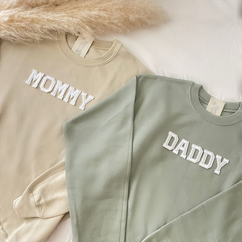 Mommy&Daddy Embroidered Sweatshirt-Anniversary gift for parents