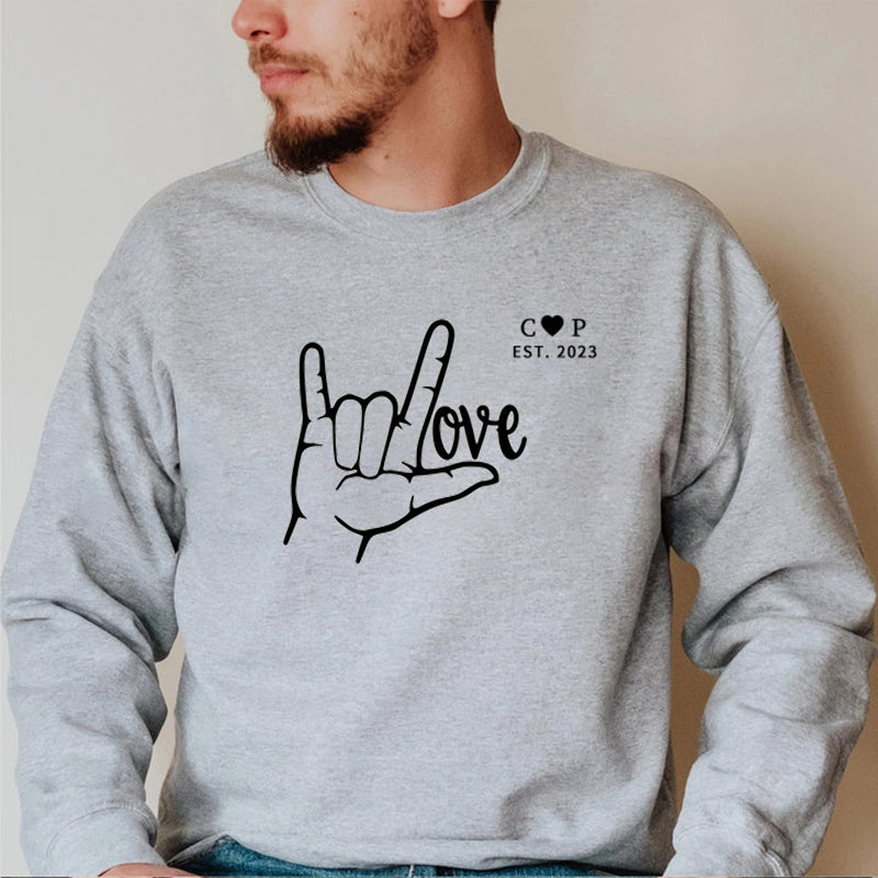 Sign Language I Love You Hoodie, Love Hoodie,Sweatshirt