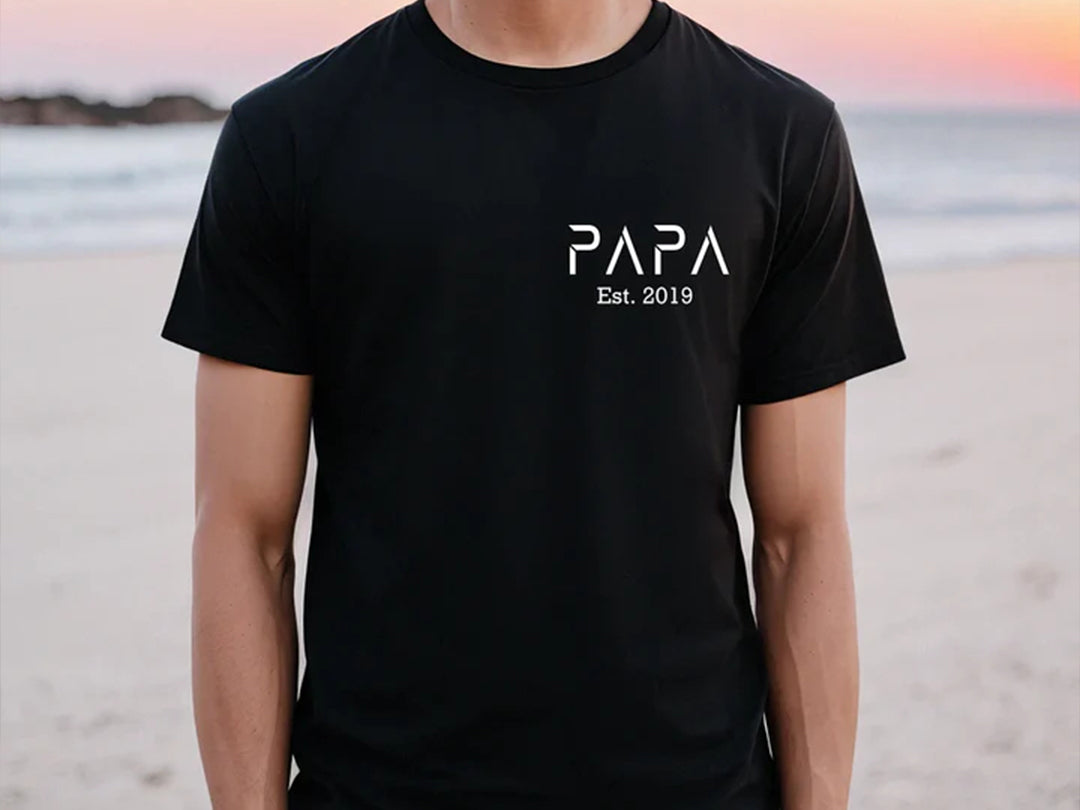 Personalised Papa Shirt, Dad T-Shirt