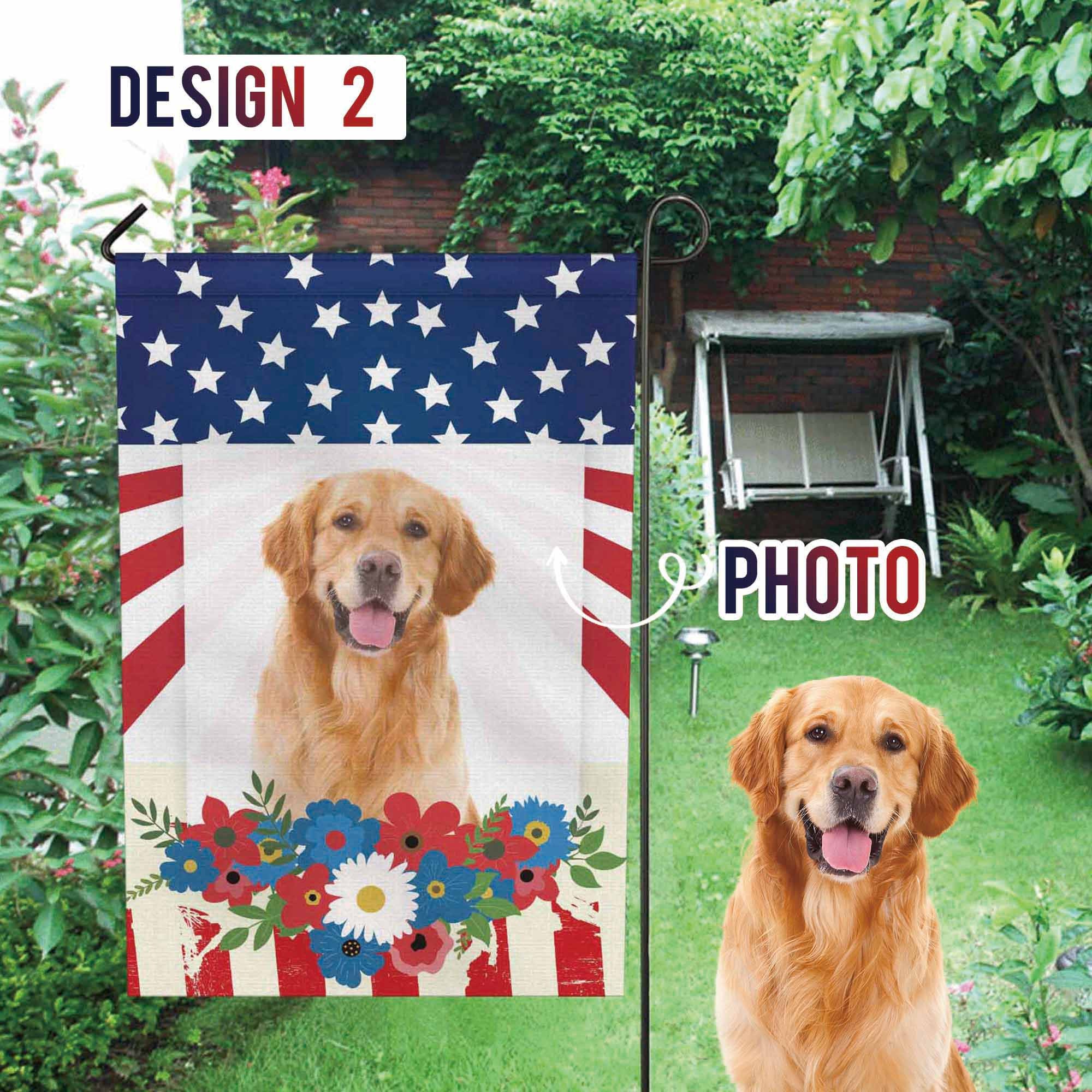 In Loving Memory-Personalized Dog Photo Flag,Custom independence day flag