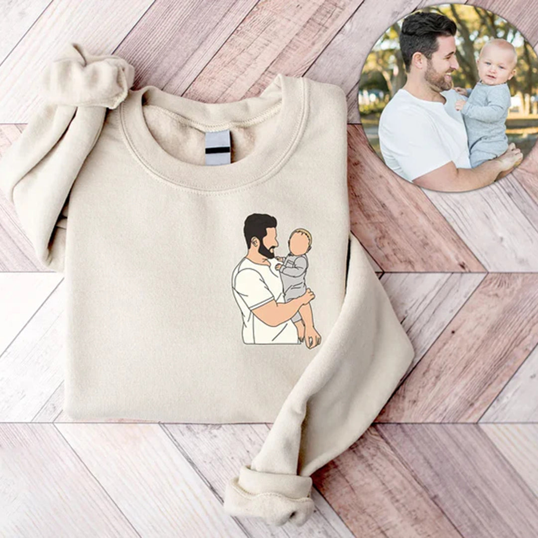 💖For Lover💖Personalized Dad Embroidery Custom Photo Roman Numeral Fathers Day Gift