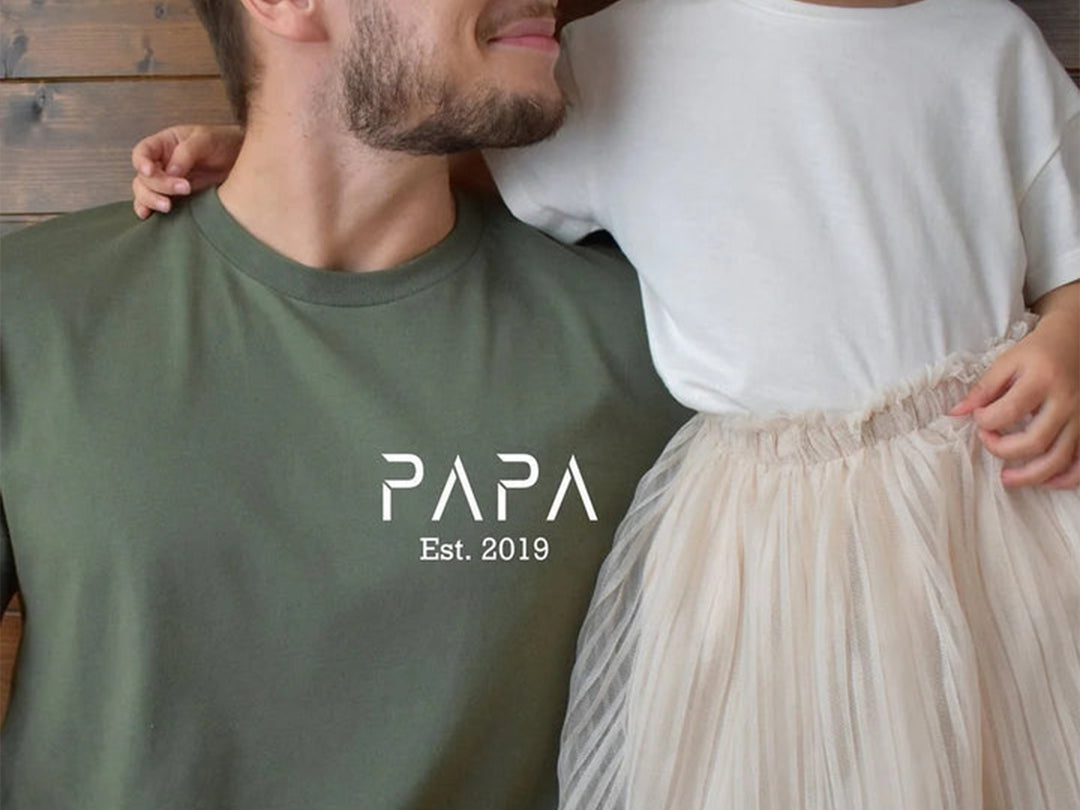 Personalised Papa Shirt, Dad T-Shirt