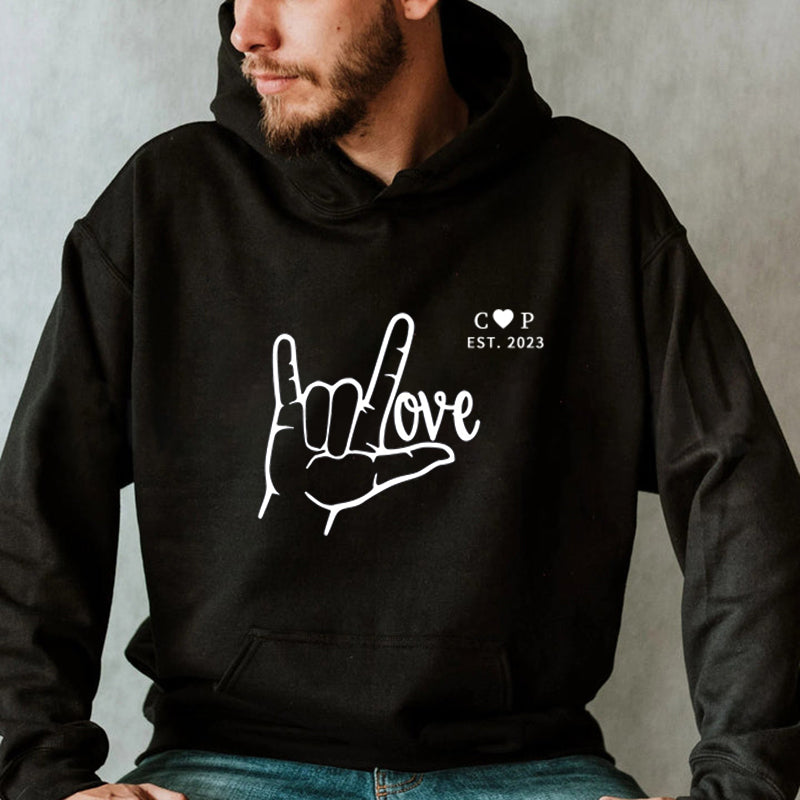 Sign Language I Love You Hoodie, Love Hoodie,Sweatshirt