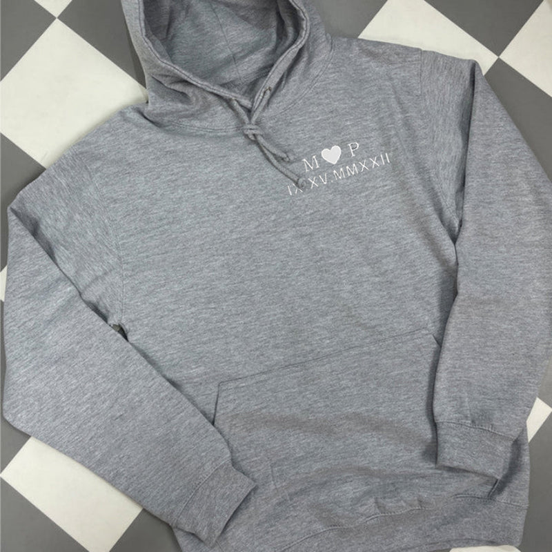 Custom Roman Numeral Sweatshirt, Anniversary Date Sweatshirt