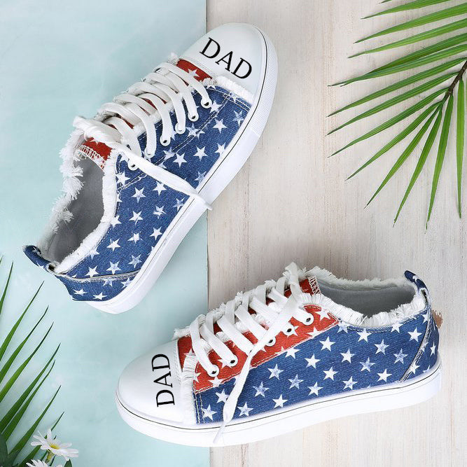 Custom Personalized American Independence Day Flag Commemorative Canvas Shoes