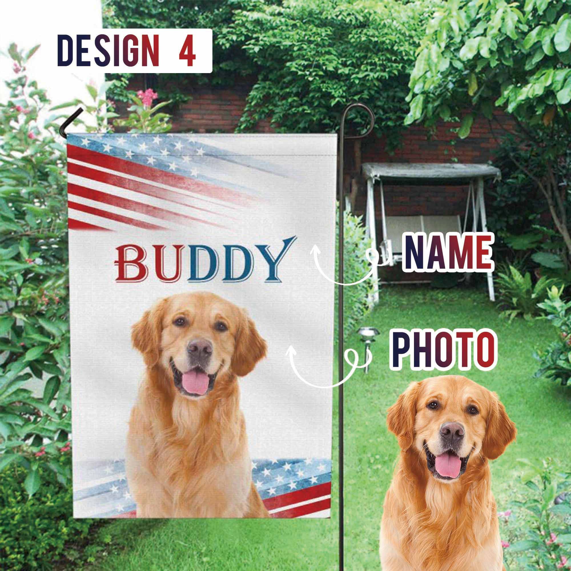 In Loving Memory-Personalized Dog Photo Flag,Custom independence day flag