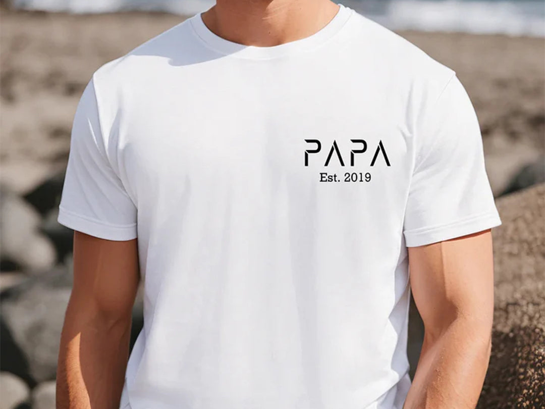 Personalised Papa Shirt, Dad T-Shirt