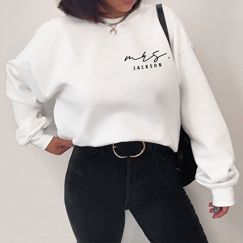 Mrs Sweatshirt, Hoodie&T-shirt with last name