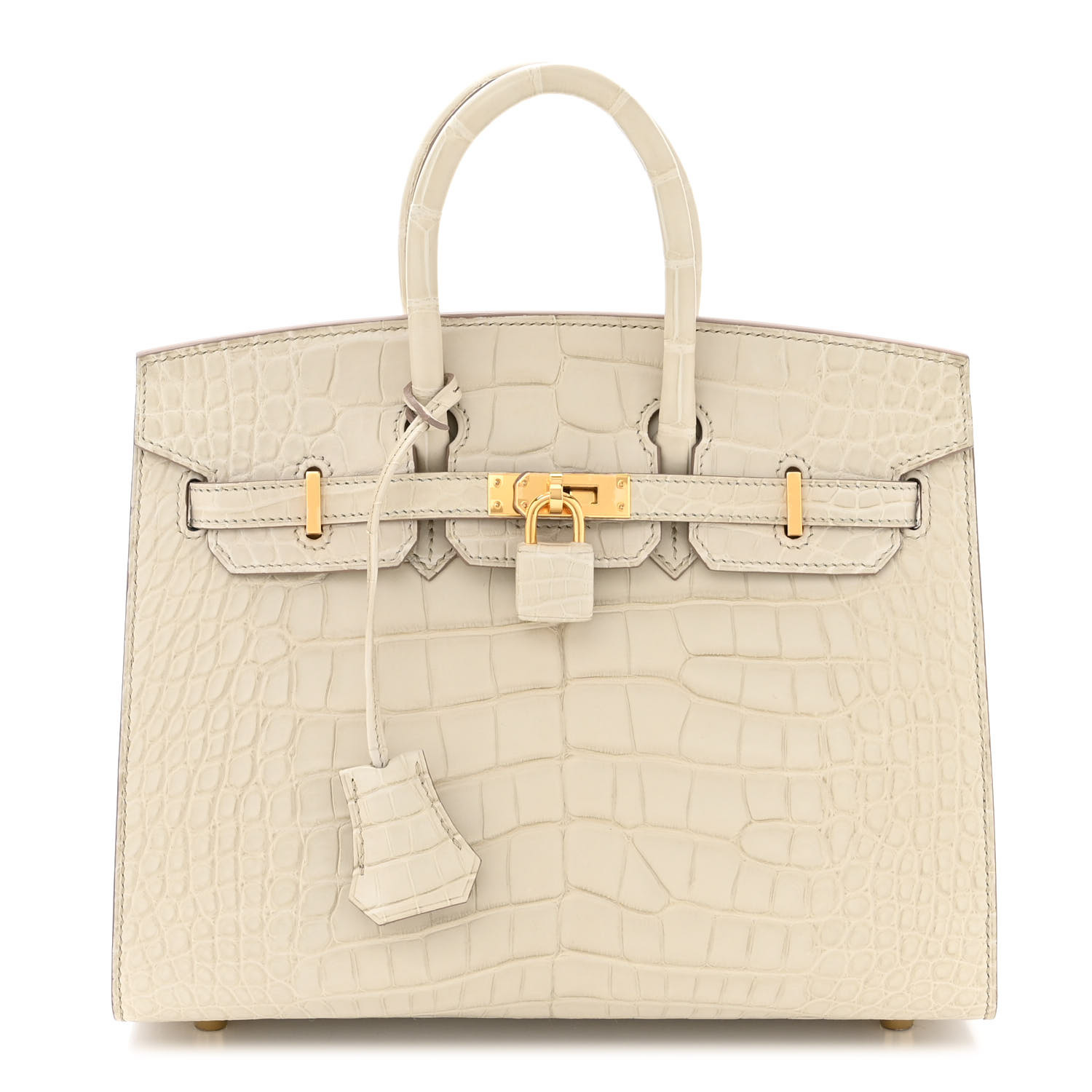 Matte Alligator Birkin Sellier 25 Beton